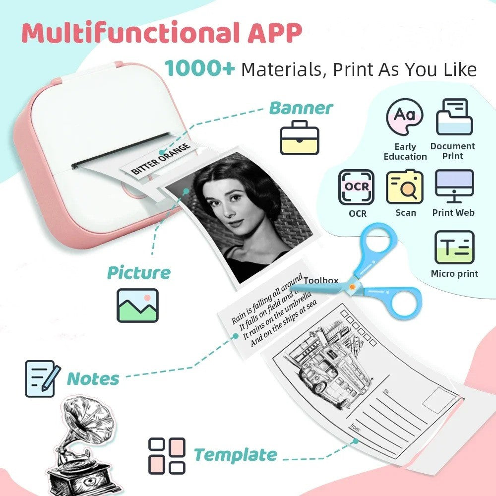 Pocket Printer Pro + FREE Sticker Roll