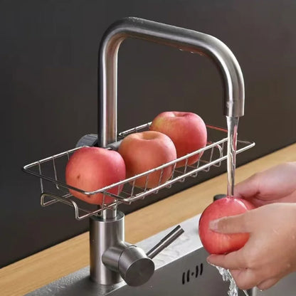 Stainless Steel Sink Drain Rack Storage with Drain Tray