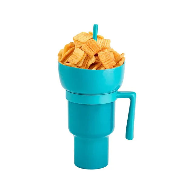 Multifunctional Snack Drinks Cup with Straw